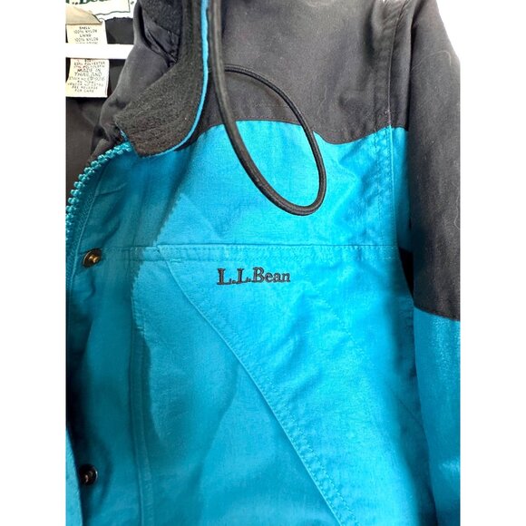 LL Bean Parka Women's Regular Jacket Size M Teal Black LiteLoft Insulated Parka - Picture 4 of 7